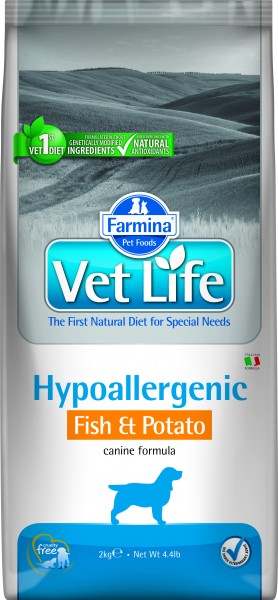 Vet Life Hypoallergenic Fish & Potato (Hund)